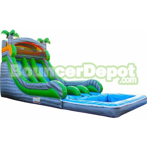 Bouncer Depot Water Parks & Slides 18'H Double Lane Marble Gray Water Slide by Bouncer Depot 781880221616 2124 18'H Double Lane Marble Gray Water Slide by Bouncer Depot SKU# 2124