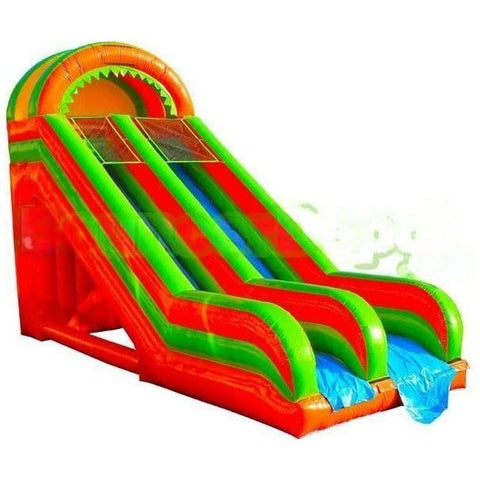 Bouncer Depot Water Parks & Slides 20'H Giant Orange Green Water Slide With Slip by Bouncer Depot 17'H Palm Tree Tropical Inflatable Pool Slide  Bouncer Depot SKU#2012