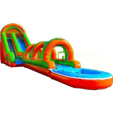 Bouncer Depot Water Parks & Slides 20'H Giant Orange Green Water Slide With Slip by Bouncer Depot 781880259954 2085-Bouncer Depot 20'H Giant Orange Green Water Slide With Slip Bouncer Depot SKU#2085