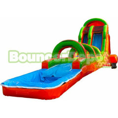 Bouncer Depot Water Parks & Slides 24'H Orange Waves Water Slide by Bouncer Depot 781880221234 2117 24'H Orange Waves Water Slide by Bouncer Depot SKU# 2117