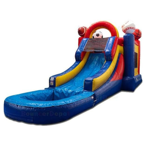 Bouncer Depot Water Slides 14'H Compact Sport Combo With Pool by Bouncer Depot 781880221302 MC009P 14'H Compact Sport Combo With Pool by Bouncer Depot SKU # MC009P