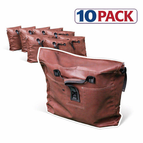 Brown Commercial Vinyl Sandbag for Inflatables, 10 Pack