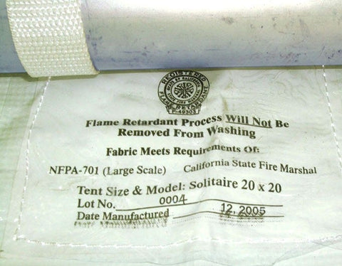 20' x 20' Premium West Coast Frame Party Tent - Blue and White