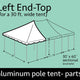 30' x 20' Rope End Extender Pole Tent Top Only