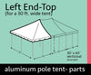 Image of 30' x 20' Rope End Extender Pole Tent Top Only