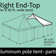 30' x 20' Grommet End Extender Pole Tent Top Only
