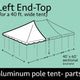 40' x 20' Rope End Extender Pole Tent Top Only