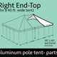40' x 20' Grommet End Extender Pole Tent Top Only