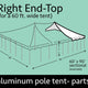 60' x 30' Grommet End Extender Pole Tent Top Only