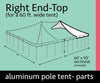 Image of 60' x 30' Grommet End Extender Pole Tent Top Only