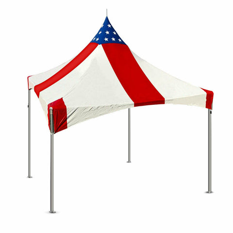 10' x 10' Stars and Stripes High Peak Frame Party Tent  by Party Tents
