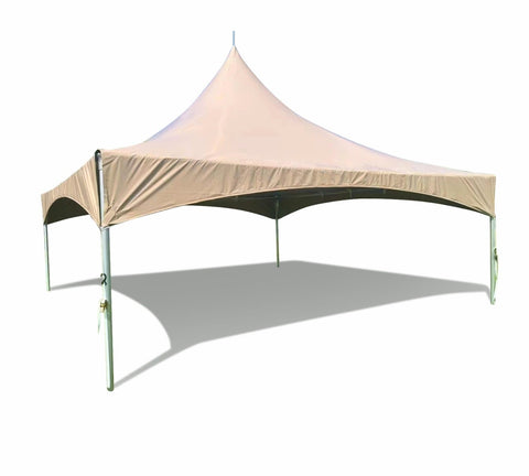 20' x 20' Premium High Peak Frame Party Tent - Beige
