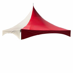 20' x 20' High Peak Frame Top Only - Solid Red and White