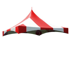 20' x 20' High Peak Frame Top Only - Striped Red and White