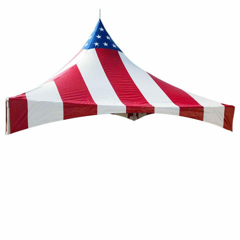 20' x 20' High Peak Frame Top Only - Red White and Blue