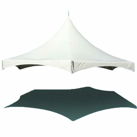 20' White Hexagon High Peak Frame Top Only