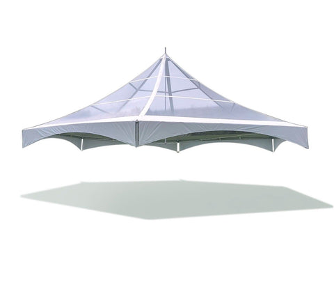 40' Clear Hexagon High Peak Frame Top Only