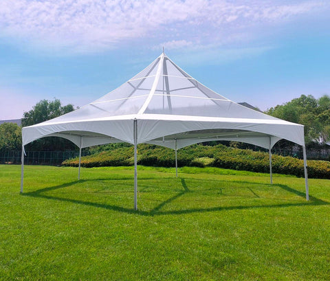 40' Hexagon Premium High Peak Frame Party Tent, Clear
