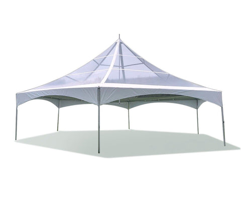 40' Hexagon Premium High Peak Frame Party Tent, Clear