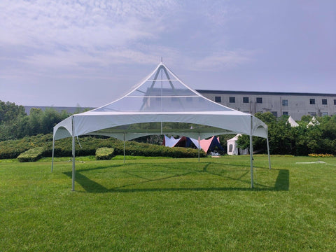 40' Hexagon Premium High Peak Frame Party Tent, Clear