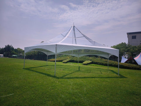 40' Hexagon Premium High Peak Frame Party Tent, Clear