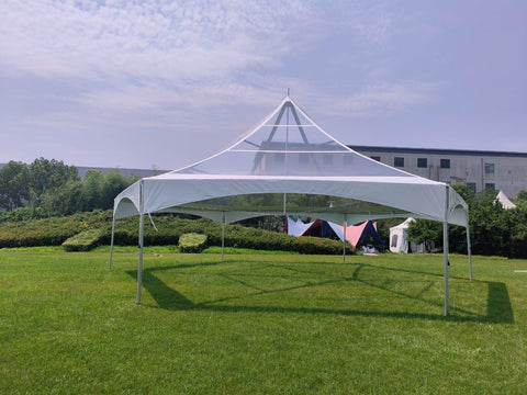 40' Hexagon Premium High Peak Frame Party Tent, Clear