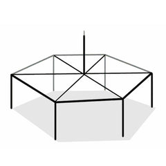 30' Hexagon High Peak Canopy Tent Frame Only
