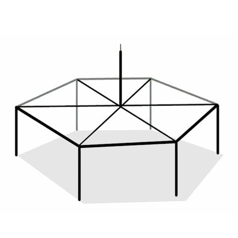 40' Hexagon High Peak Canopy Tent Frame Only