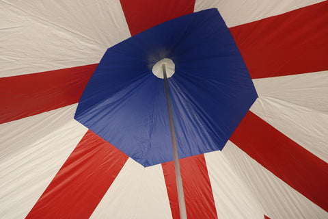 40' x 40' Hexagon High Peak Frame Party Tent Top - Red, White & Blue