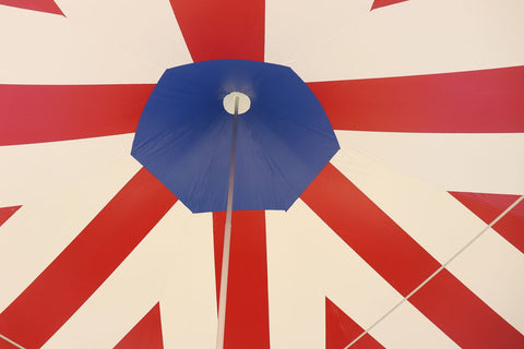 40' x 40' Hexagon High Peak Frame Party Tent Top - Red, White & Blue