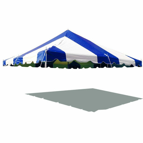 20' x 20' Weekender Standard Pole Party Tent Top - Blue/White