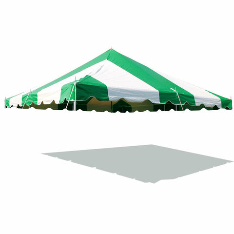 20' x 20' Weekender Standard Pole Party Tent Top - Green/White
