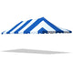 20' x 40' Weekender Standard Pole Party Tent Top - Blue/White