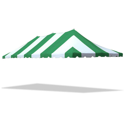 20' x 40' Weekender Standard Pole Party Tent Top - Green/White