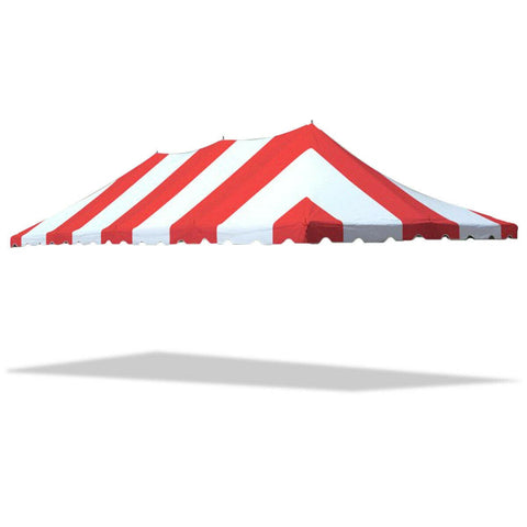 20' x 40' Weekender Standard Pole Party Tent Top - Red/White