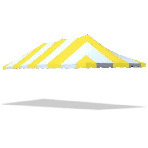 20' x 40' Weekender Standard Pole Party Tent Top - Yellow/White