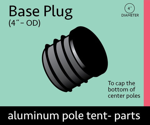 Center Pole Bottom Cap for 4" OD Center Poles