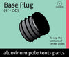 Image of Center Pole Bottom Cap for 4" OD Center Poles