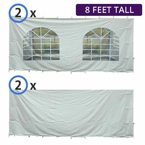 20' x 20' Party & Canopy Tent Premium Blockout Sidewall Kit for 8' Tent Sides