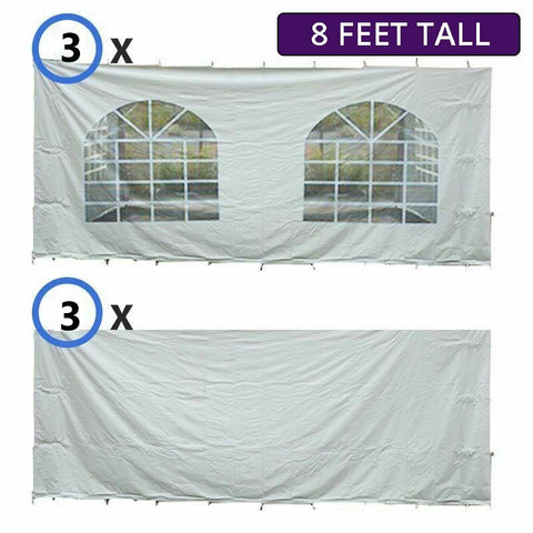20' x 40' Party & Canopy Tent Premium Blockout Sidewall Kit for 8' Tent Sides