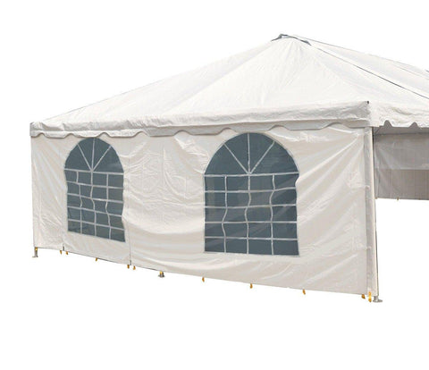 7' x 20' Party & Canopy Tent Standard Cathedral Sidewalls with Zipper Door