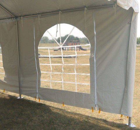 7' x 20' Party & Canopy Tent Standard Cathedral Sidewalls with Zipper Door