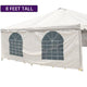 8' x 20' Party & Canopy Tent Premium Blockout Cathedral Sidewall with Zipper Door