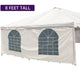8' x 20' Party & Canopy Tent Standard Cathedral Sidewalls with Zipper Door