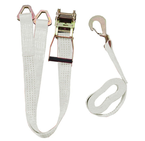 TentandTable 2 inch 15 foot ratchet strap with double yoke and hook