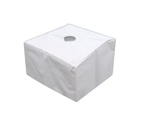 350 lb Tent Ballast Vinyl Block Cover - 21" x 21" x 13", White