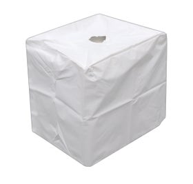 700 lb Tent Ballast Vinyl Block Cover - 21" x 21" x 23", White