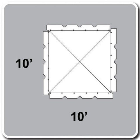 10' x 10' West Coast Frame Party Tent Top - White