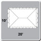 10' x 20' West Coast Frame Party Tent Top - White
