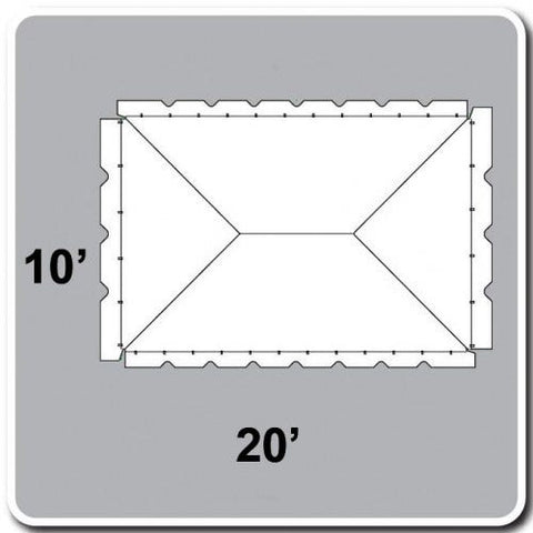 10' x 20' West Coast Frame Party Tent Top - White